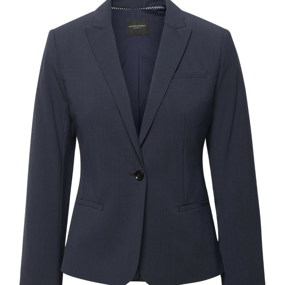 Petite Classic-Fit Washable Italian Wool-Blend Bla - Picture 5 of 15